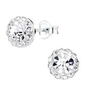 Sterling Silver Round Stud Earrings